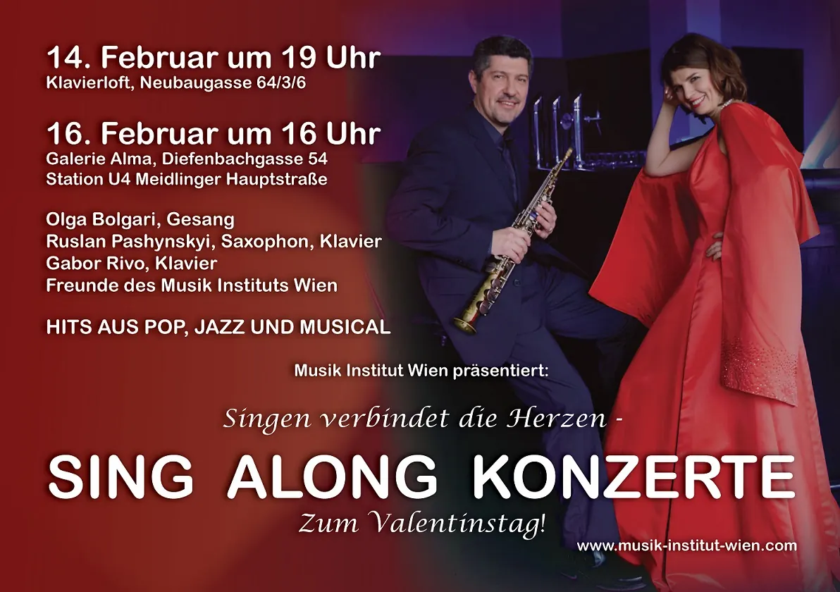 Plakat für Sing Along Konzerte