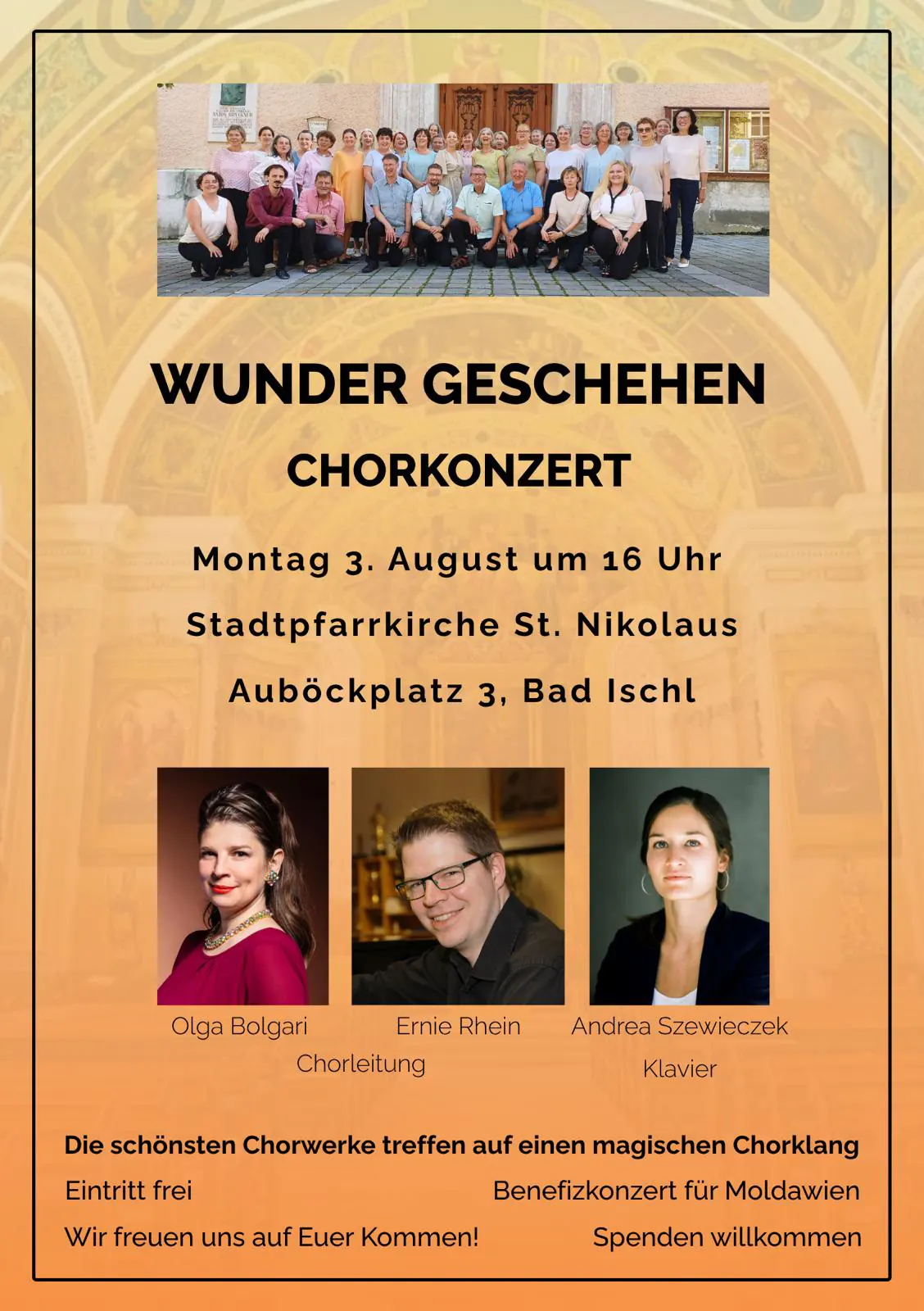 Plakat zum Benefizkonzert Wunder geschehen